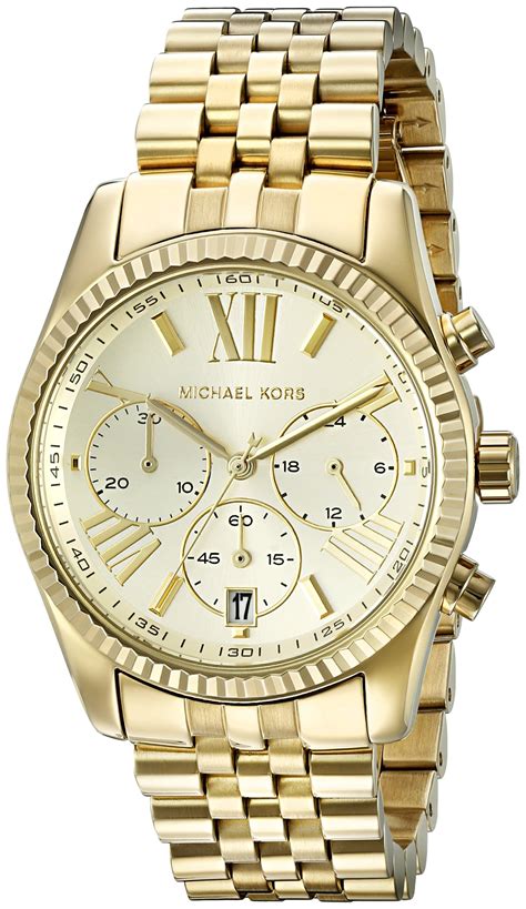 michael kors lexington gold-tone watch|oversized lexington two tone watch.